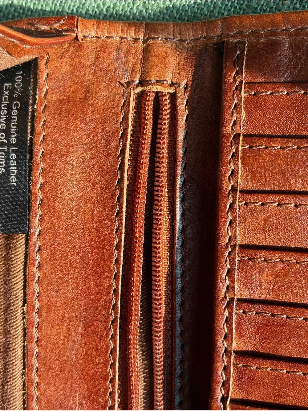 Genuine Leather Brown Bifold Wallet – Used